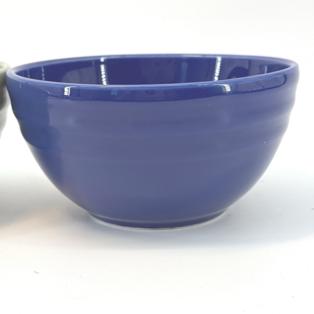 Lot of 2 PIER 1 Ironstone New Essentials Azure Cereal Bowls 5.75" Brazil RARE - Picture 2 of 12